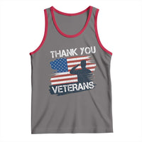 Thank You Veterans Tank Top Never Forget Veterans Military Appreciation US Flag - Wonder Print Shop