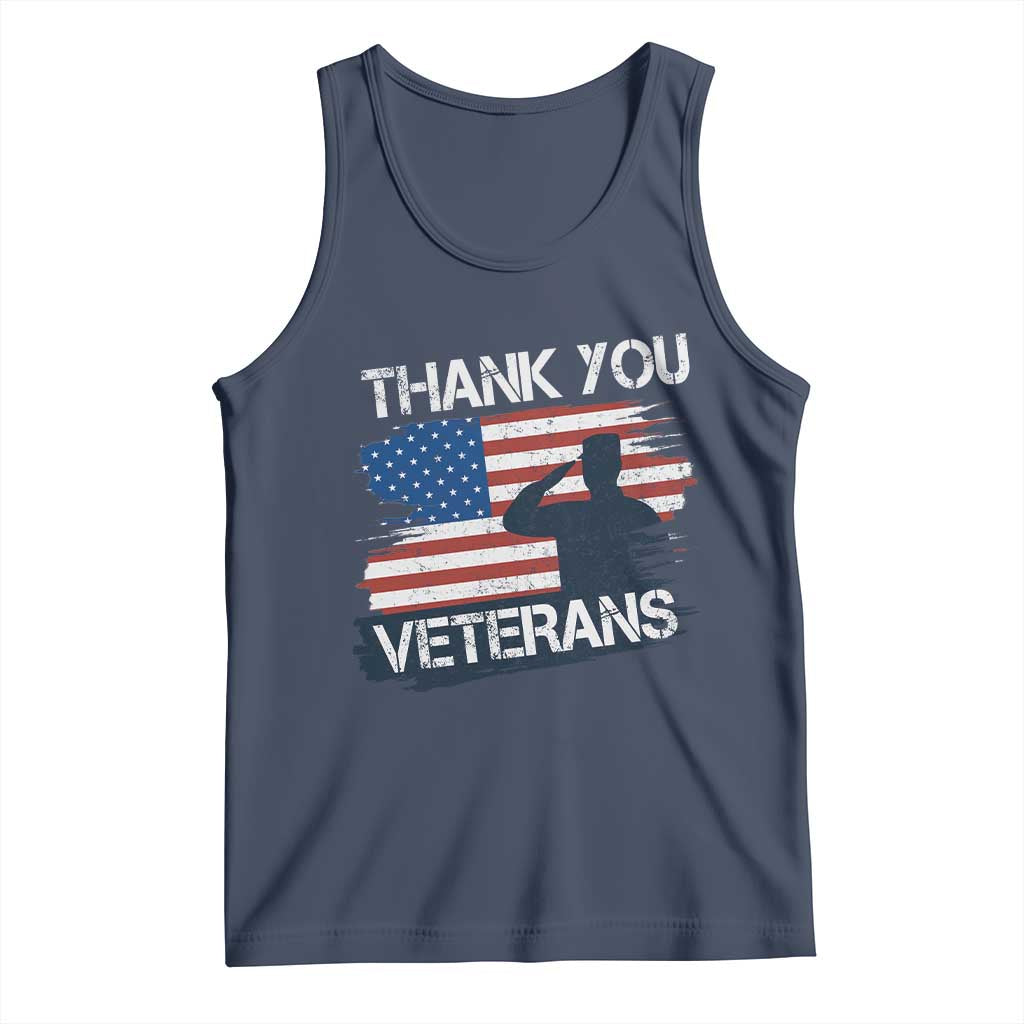 Thank You Veterans Tank Top Never Forget Veterans Military Appreciation US Flag - Wonder Print Shop