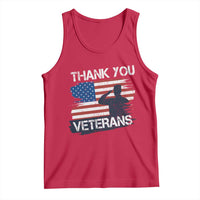 Thank You Veterans Tank Top Never Forget Veterans Military Appreciation US Flag - Wonder Print Shop