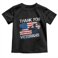 Thank You Veterans Toddler T Shirt Never Forget Veterans Military Appreciation US Flag - Wonder Print Shop