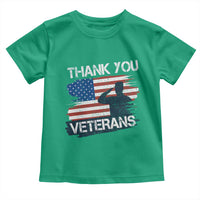 Thank You Veterans Toddler T Shirt Never Forget Veterans Military Appreciation US Flag - Wonder Print Shop