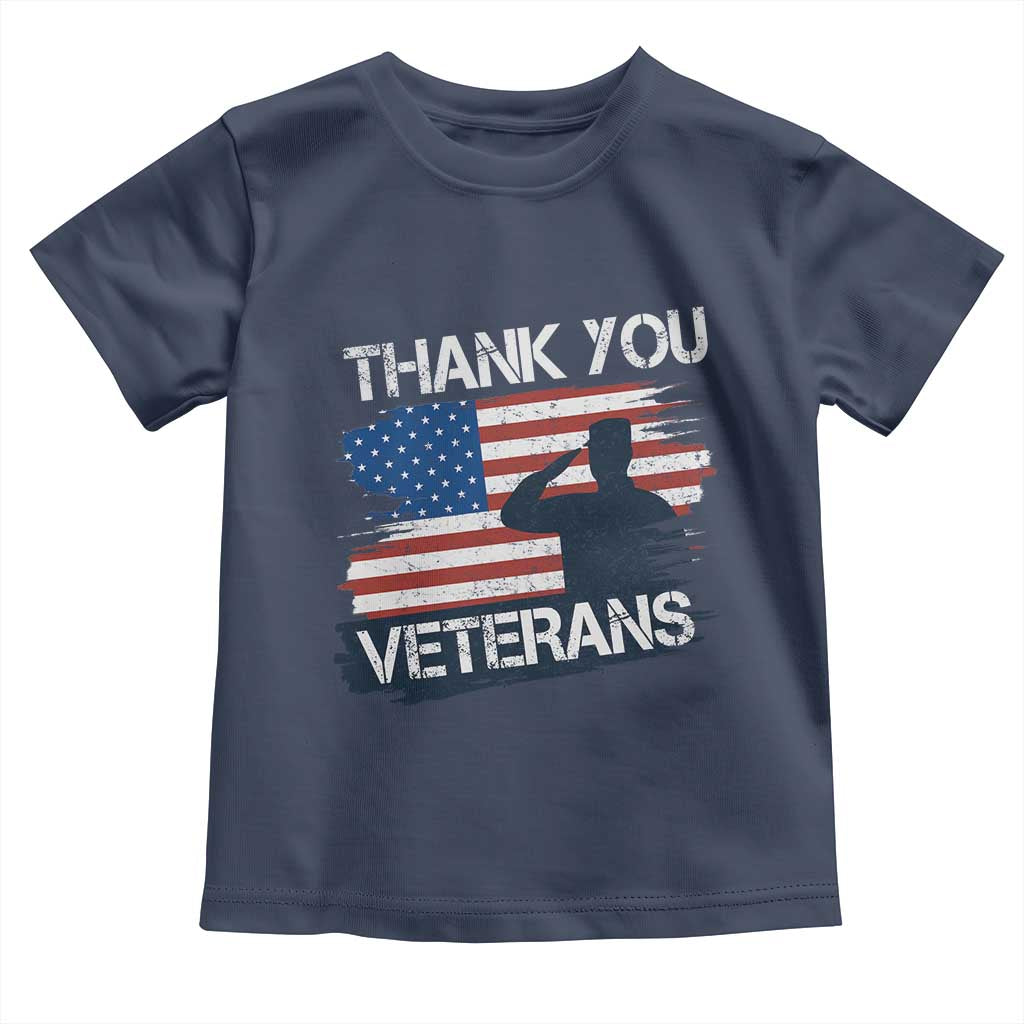 Thank You Veterans Toddler T Shirt Never Forget Veterans Military Appreciation US Flag - Wonder Print Shop
