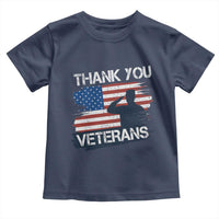 Thank You Veterans Toddler T Shirt Never Forget Veterans Military Appreciation US Flag - Wonder Print Shop