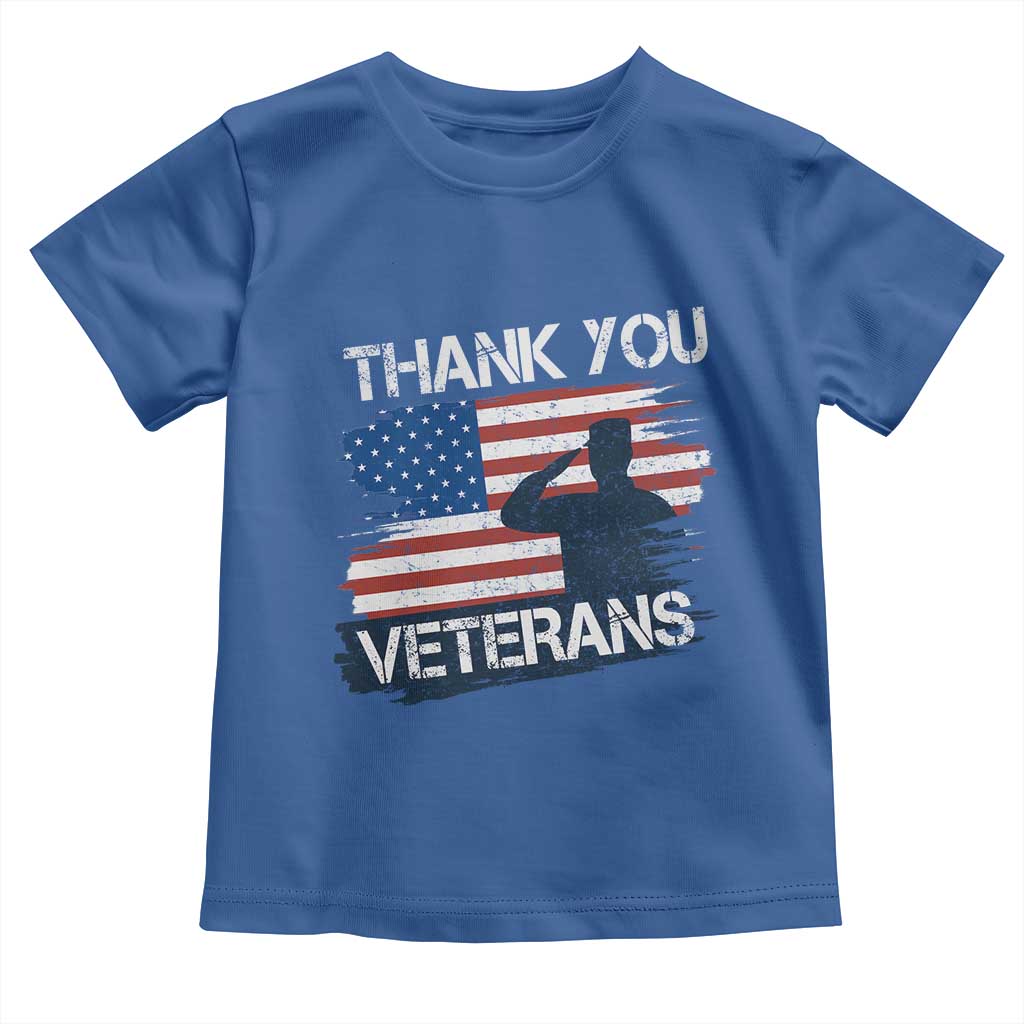 Thank You Veterans Toddler T Shirt Never Forget Veterans Military Appreciation US Flag - Wonder Print Shop