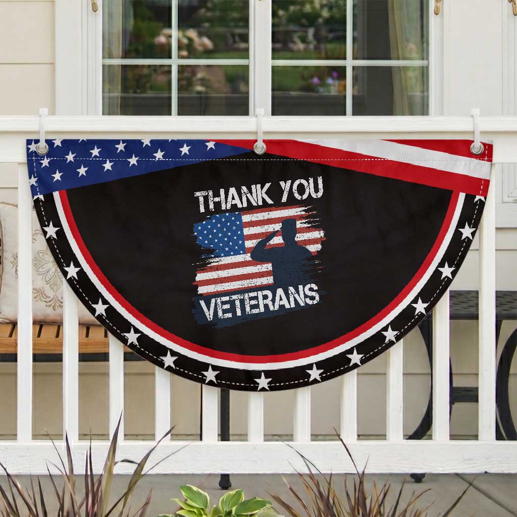 Thank You Veterans Patriotic Fan Flag Never Forget Veterans Military Appreciation US Flag