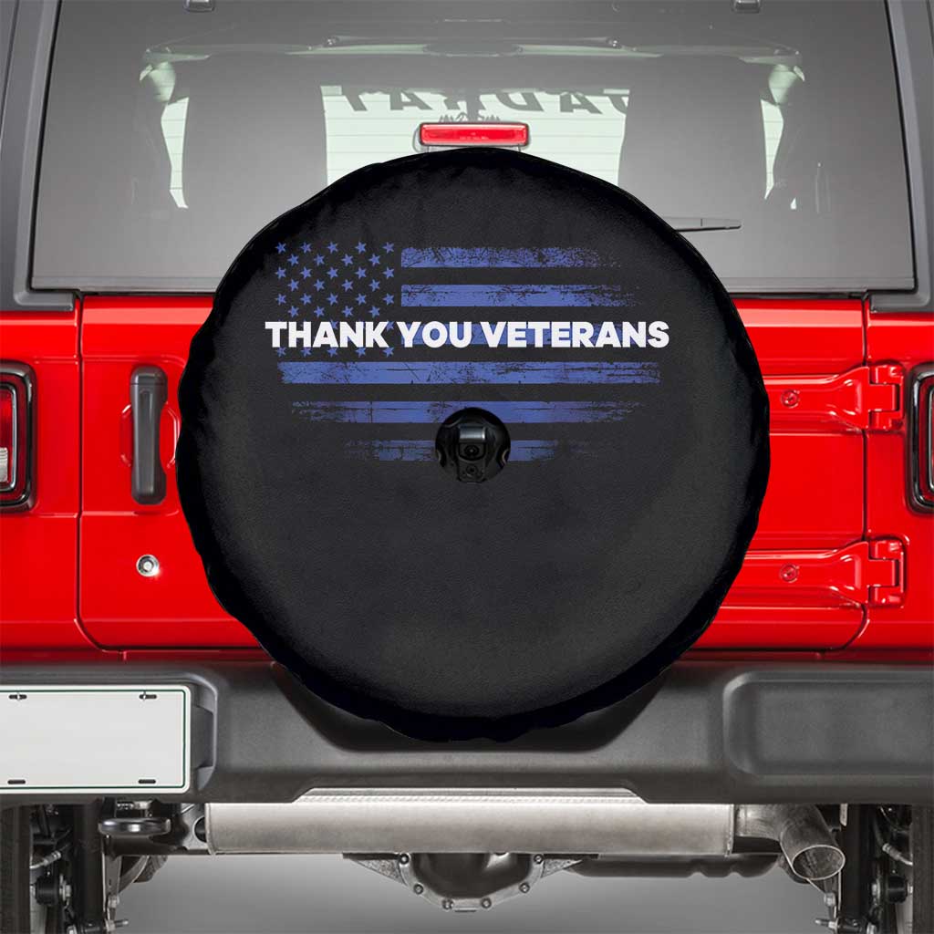 Thank You Veterans Spare Tire Cover Never Forget Veterans Day Grunge American Flag - Wonder Print Shop