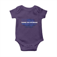 Thank You Veterans Baby Onesie Never Forget Veterans Day Grunge American Flag - Wonder Print Shop