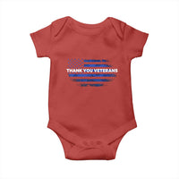 Thank You Veterans Baby Onesie Never Forget Veterans Day Grunge American Flag - Wonder Print Shop