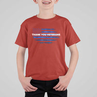 Thank You Veterans T Shirt For Kid Never Forget Veterans Day Grunge American Flag - Wonder Print Shop