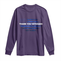 Thank You Veterans Long Sleeve Shirt Never Forget Veterans Day Grunge American Flag - Wonder Print Shop