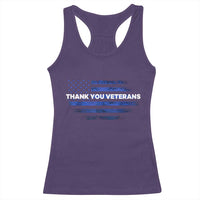 Thank You Veterans Racerback Tank Top Never Forget Veterans Day Grunge American Flag - Wonder Print Shop