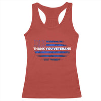 Thank You Veterans Racerback Tank Top Never Forget Veterans Day Grunge American Flag - Wonder Print Shop