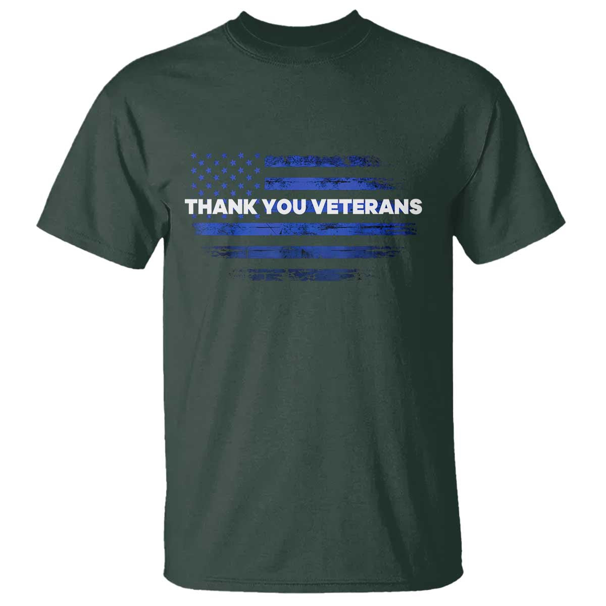 Thank You Veterans T Shirt Never Forget Veterans Day Grunge American Flag - Wonder Print Shop