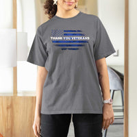 Thank You Veterans T Shirt For Women Never Forget Veterans Day Grunge American Flag - Wonder Print Shop