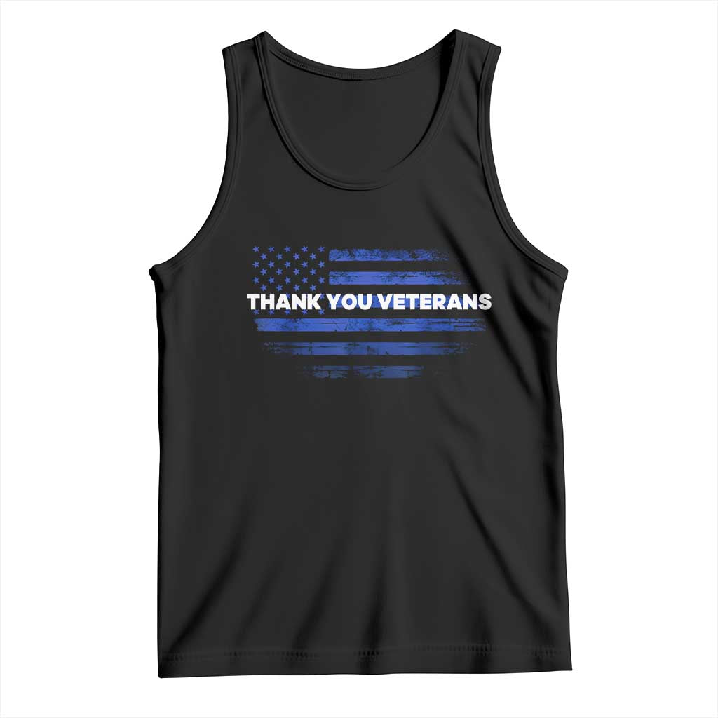Thank You Veterans Tank Top Never Forget Veterans Day Grunge American Flag - Wonder Print Shop