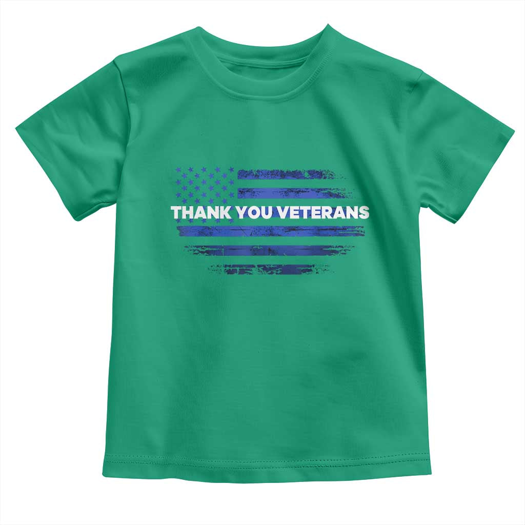 Thank You Veterans Toddler T Shirt Never Forget Veterans Day Grunge American Flag - Wonder Print Shop