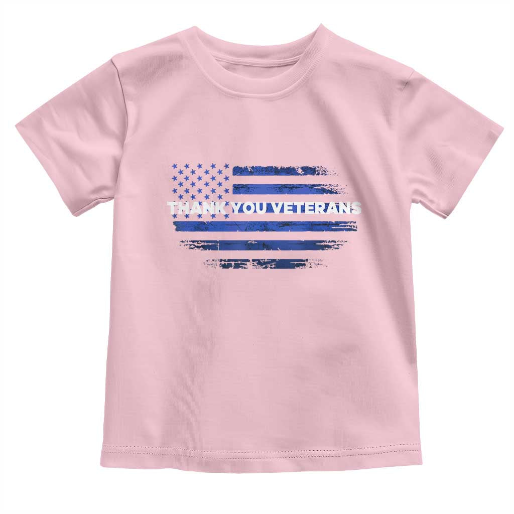 Thank You Veterans Toddler T Shirt Never Forget Veterans Day Grunge American Flag - Wonder Print Shop