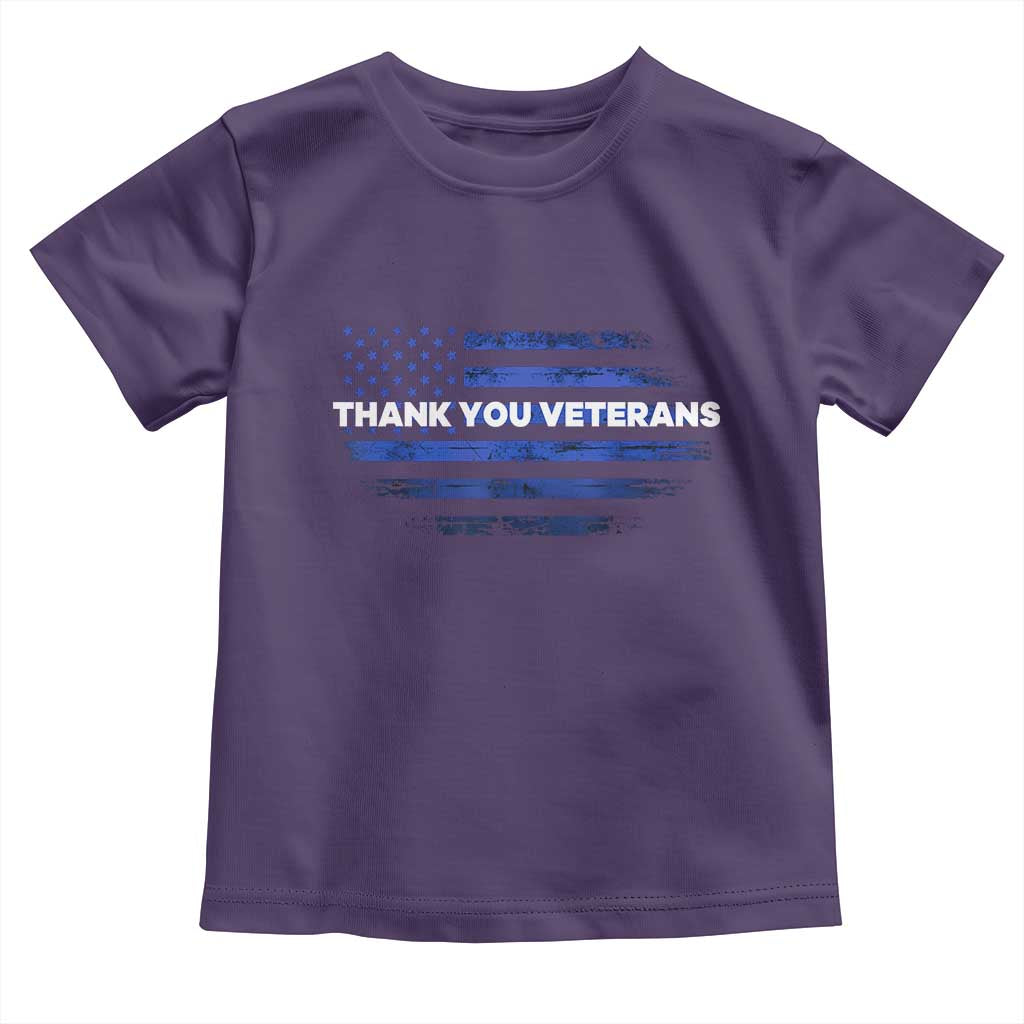 Thank You Veterans Toddler T Shirt Never Forget Veterans Day Grunge American Flag - Wonder Print Shop