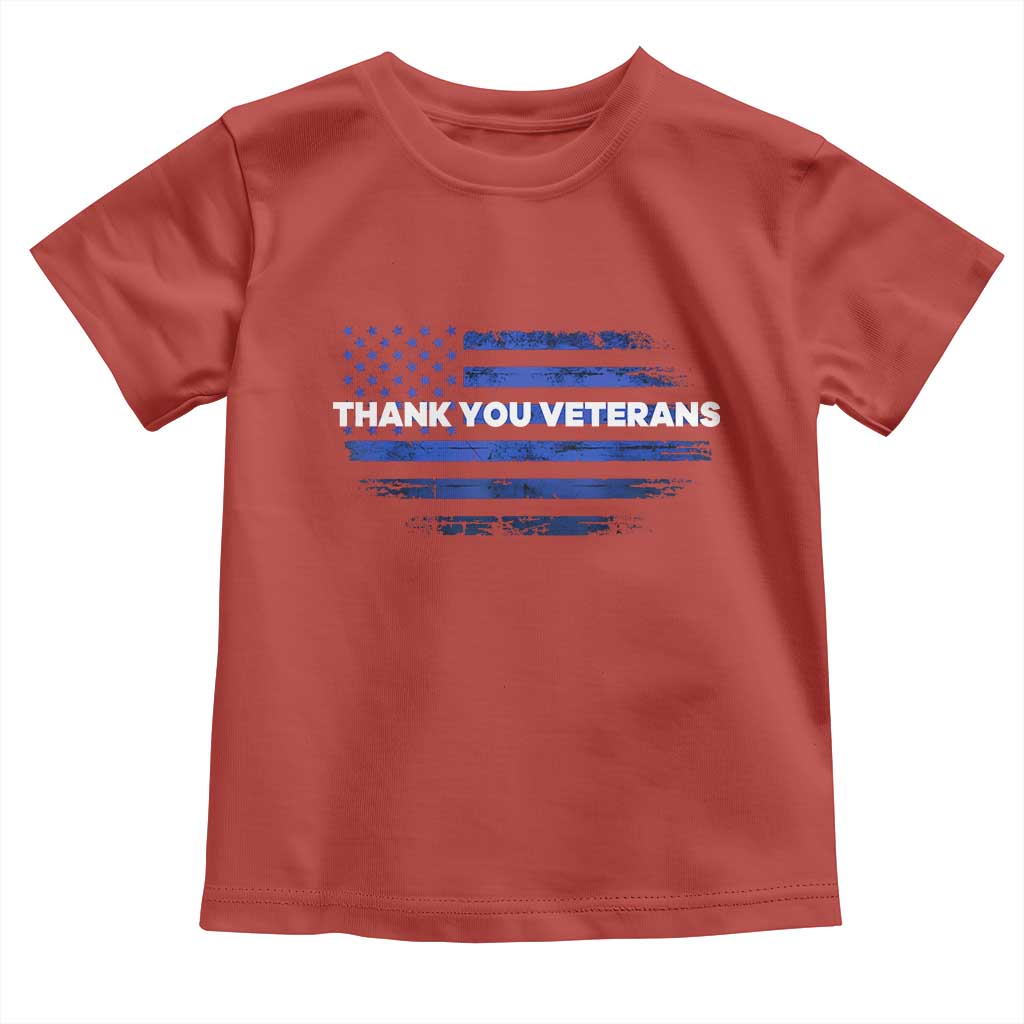 Thank You Veterans Toddler T Shirt Never Forget Veterans Day Grunge American Flag - Wonder Print Shop