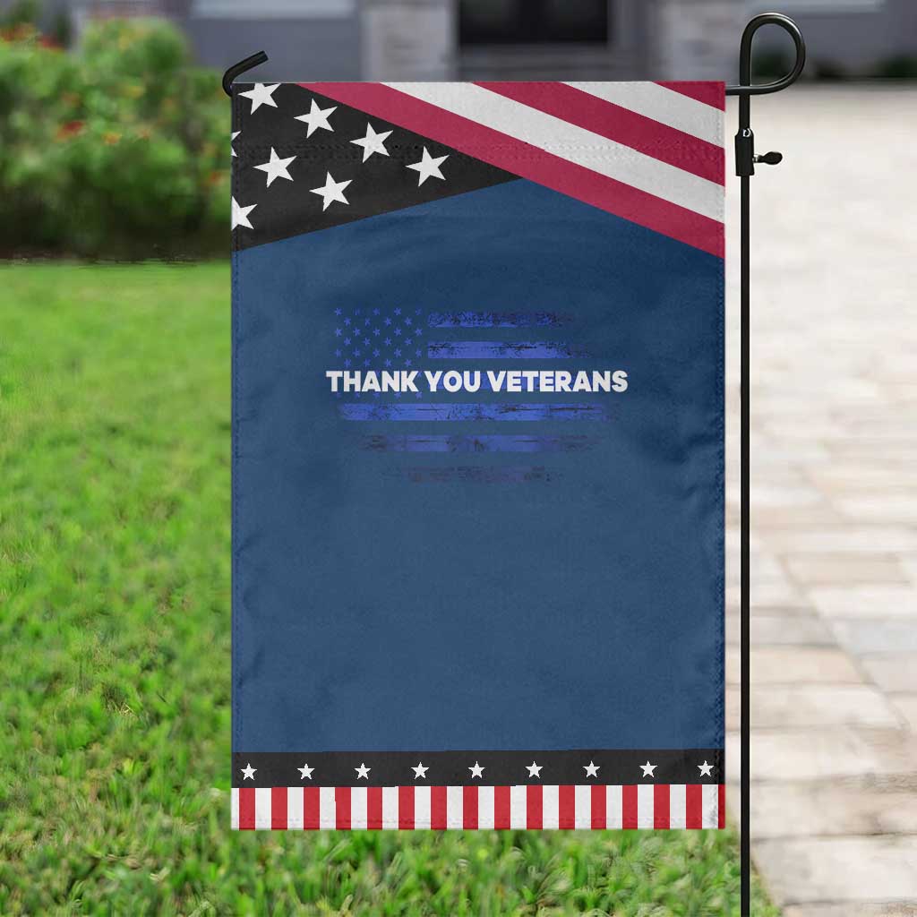 Thank You Veterans Garden Flag Never Forget Veterans Day Grunge American Flag