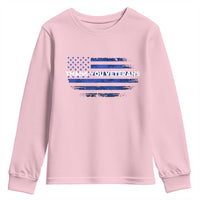 Thank You Veterans Youth Sweatshirt Never Forget Veterans Day Grunge American Flag - Wonder Print Shop