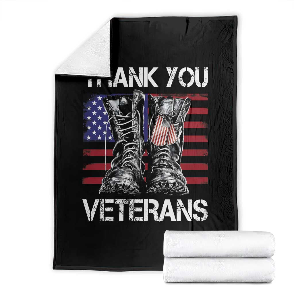 Thank You Veterans Throw Blanket American Flag Military Supportive Veterans Day - Wonder Print Shop