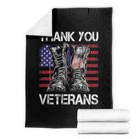 Thank You Veterans Throw Blanket American Flag Military Supportive Veterans Day - Wonder Print Shop