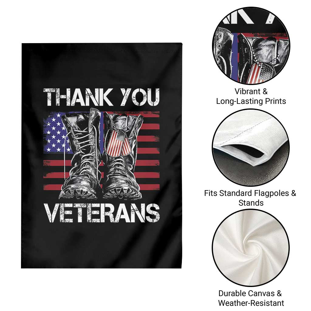 Thank You Veterans Garden Flag American Flag Military Supportive Veterans Day - Wonder Print Shop