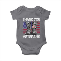 Thank You Veterans Baby Onesie American Flag Military Supportive Veterans Day - Wonder Print Shop