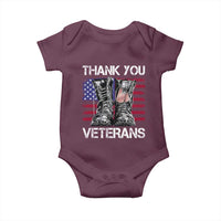 Thank You Veterans Baby Onesie American Flag Military Supportive Veterans Day - Wonder Print Shop
