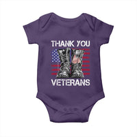 Thank You Veterans Baby Onesie American Flag Military Supportive Veterans Day - Wonder Print Shop