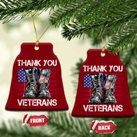 Thank You Veterans Ceramic Ornament American Flag Military Supportive Veterans Day - Wonder Print Shop