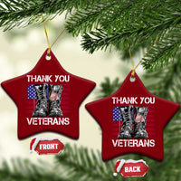 Thank You Veterans Ceramic Ornament American Flag Military Supportive Veterans Day - Wonder Print Shop