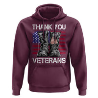 Thank You Veterans Hoodie American Flag Military Supportive Veterans Day - Wonder Print Shop