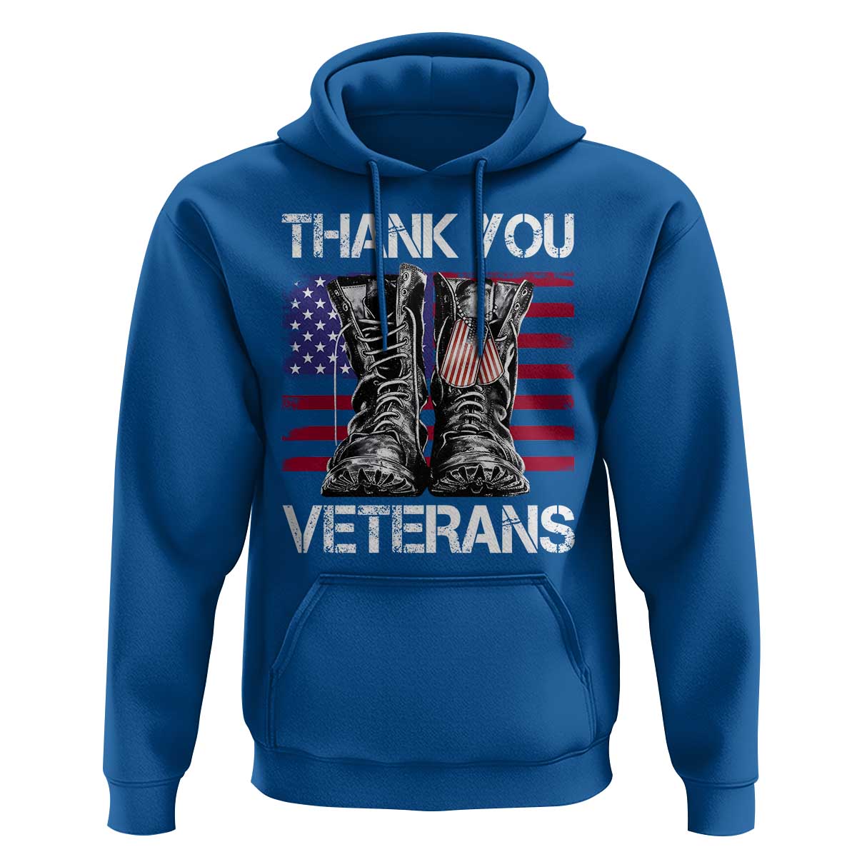 Thank You Veterans Hoodie American Flag Military Supportive Veterans Day - Wonder Print Shop