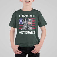 Thank You Veterans T Shirt For Kid American Flag Military Supportive Veterans Day - Wonder Print Shop