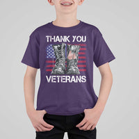 Thank You Veterans T Shirt For Kid American Flag Military Supportive Veterans Day - Wonder Print Shop