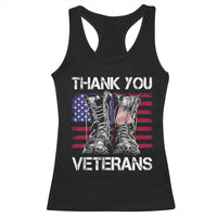 Thank You Veterans Racerback Tank Top American Flag Military Supportive Veterans Day - Wonder Print Shop