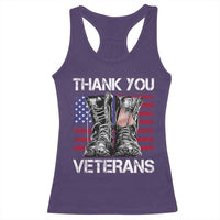 Thank You Veterans Racerback Tank Top American Flag Military Supportive Veterans Day - Wonder Print Shop