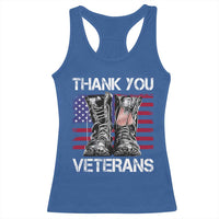 Thank You Veterans Racerback Tank Top American Flag Military Supportive Veterans Day - Wonder Print Shop