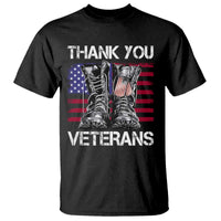 Thank You Veterans T Shirt American Flag Military Supportive Veterans Day - Wonder Print Shop