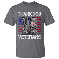 Thank You Veterans T Shirt American Flag Military Supportive Veterans Day - Wonder Print Shop