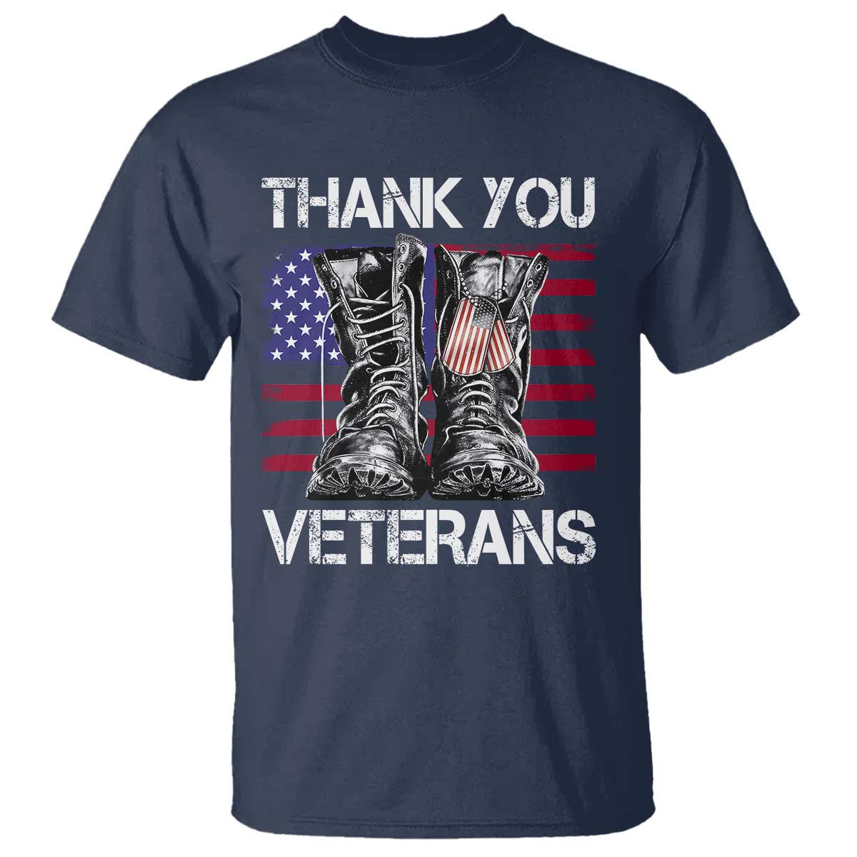 Thank You Veterans T Shirt American Flag Military Supportive Veterans Day - Wonder Print Shop