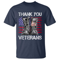 Thank You Veterans T Shirt American Flag Military Supportive Veterans Day - Wonder Print Shop