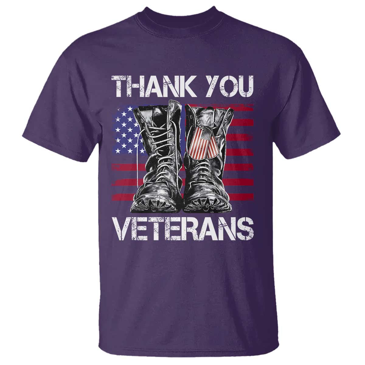 Thank You Veterans T Shirt American Flag Military Supportive Veterans Day - Wonder Print Shop