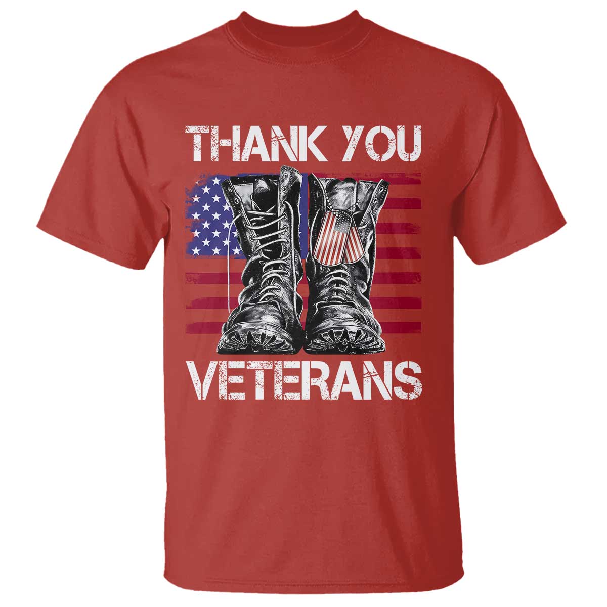 Thank You Veterans T Shirt American Flag Military Supportive Veterans Day - Wonder Print Shop