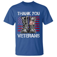 Thank You Veterans T Shirt American Flag Military Supportive Veterans Day - Wonder Print Shop