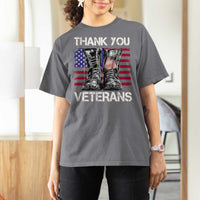 Thank You Veterans T Shirt For Women American Flag Military Supportive Veterans Day - Wonder Print Shop