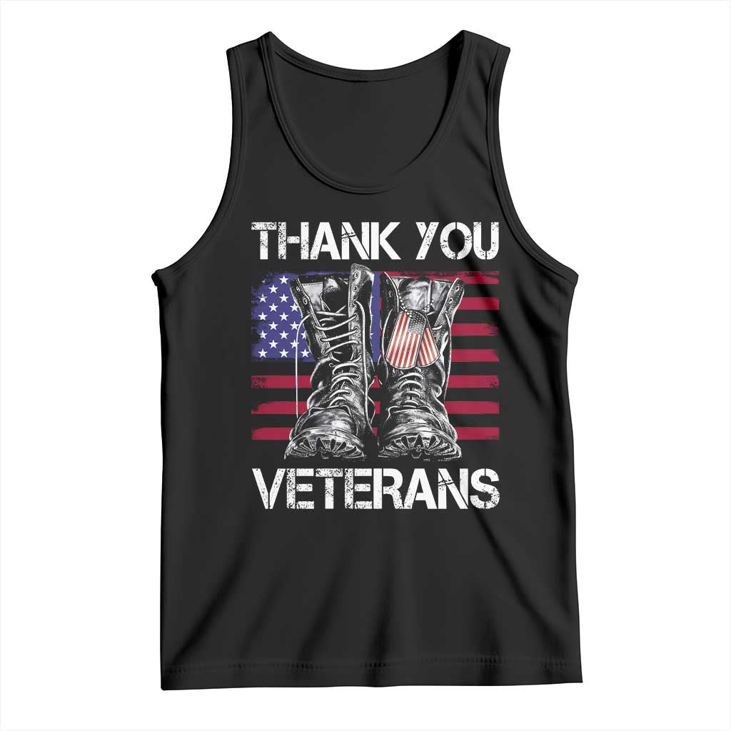 Thank You Veterans Tank Top American Flag Military Supportive Veterans Day - Wonder Print Shop