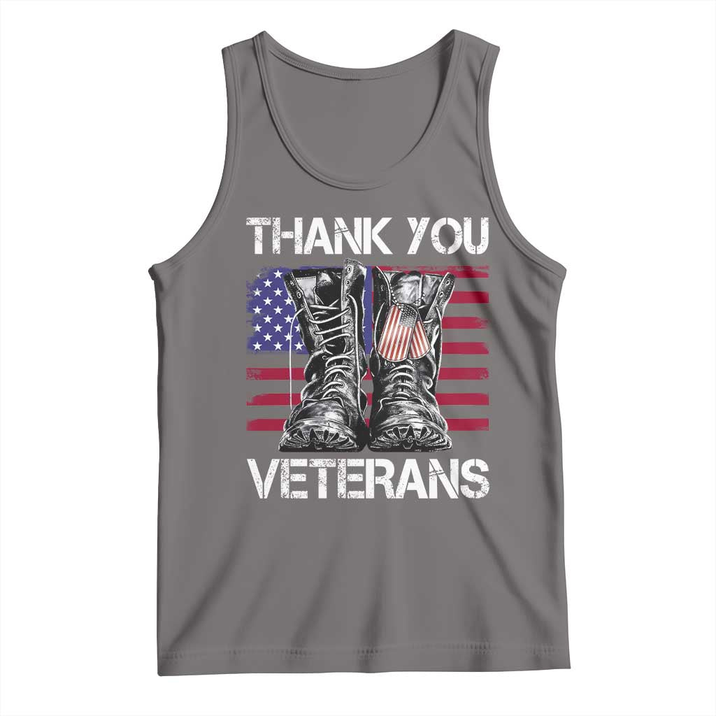 Thank You Veterans Tank Top American Flag Military Supportive Veterans Day - Wonder Print Shop